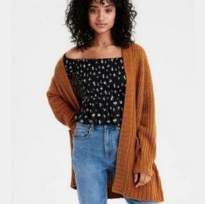 XS BURNT ORANGE KNIT AE CARDIGAN